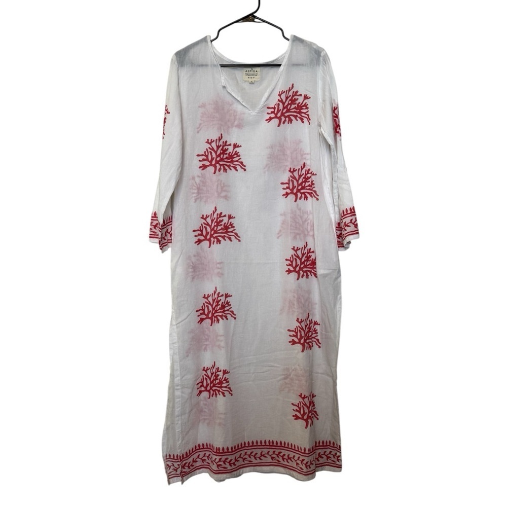 Aspiga Red And White Swim Cover Up Size Medium